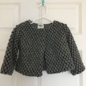 Grey pompom cardigan